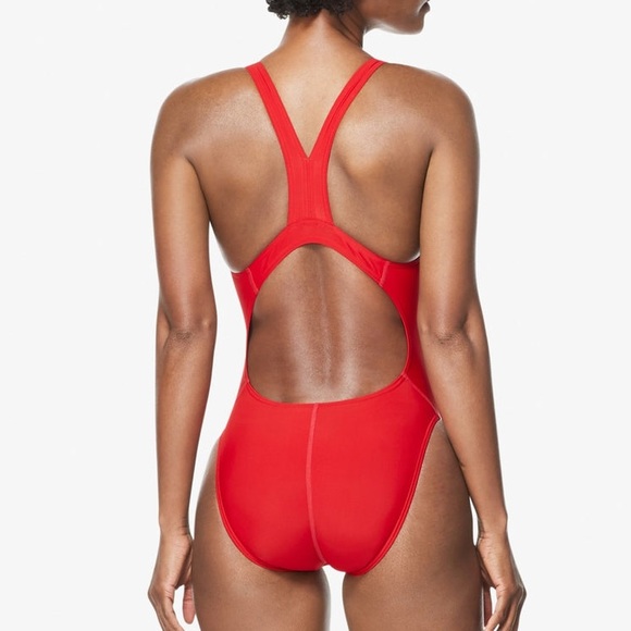 SPEEDO Women's team red racerback Pro LT Super Pro Back Swimsuit size 10/36. - Picture 3 of 5